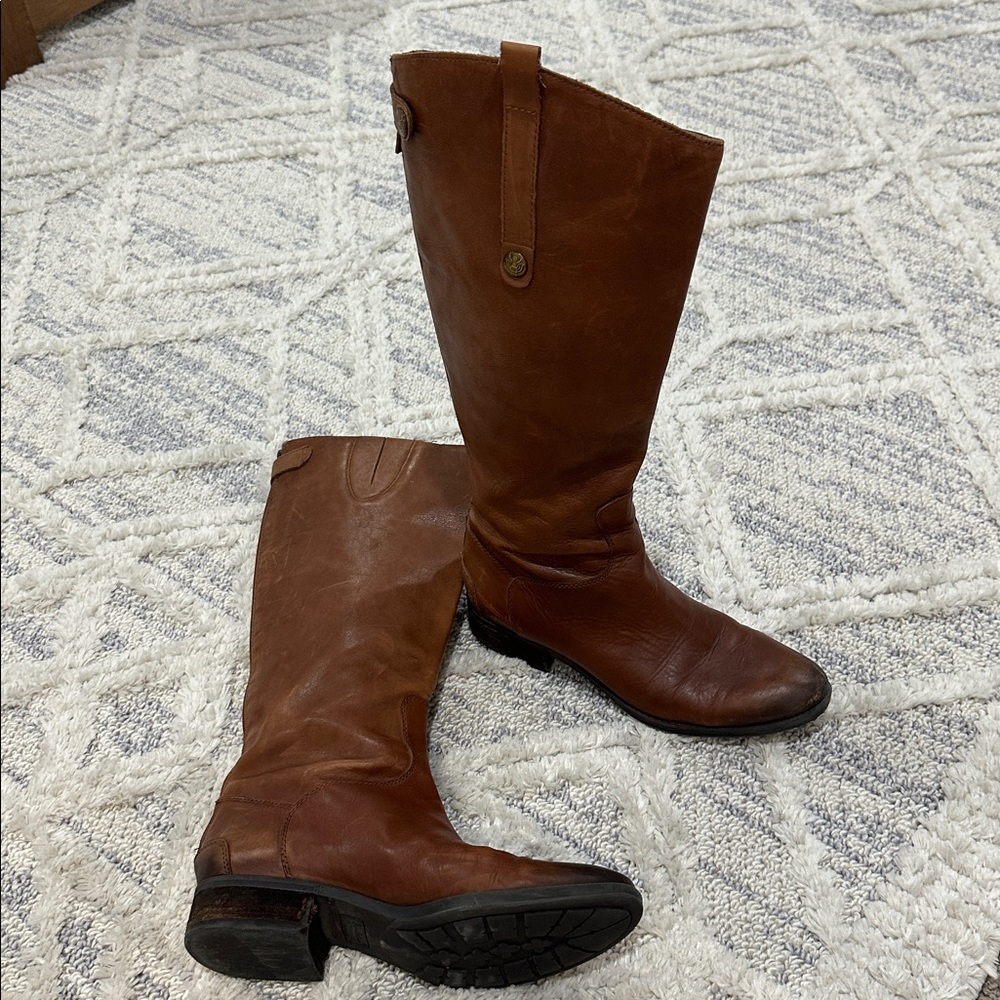 Sam Edelman Brown Leather Knee-High Boots 8.5